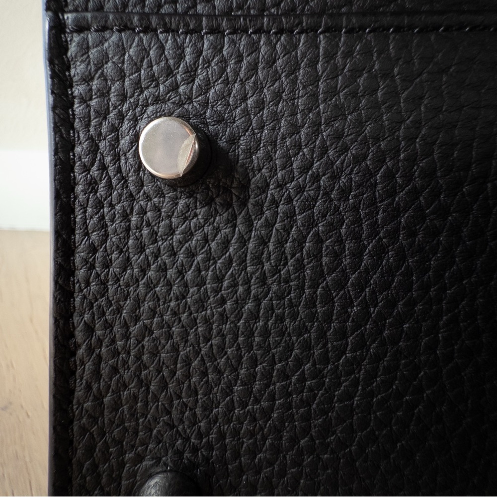 The Row Margaux Shoulder 12 Bag in Black Leather - Picture 10 of 11